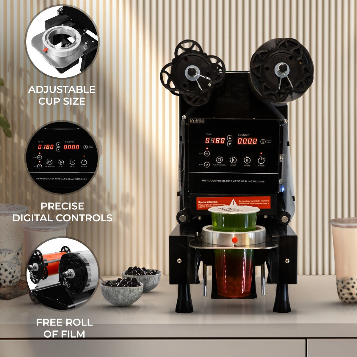 Automatic Cup Sealing Machine for Beverages
