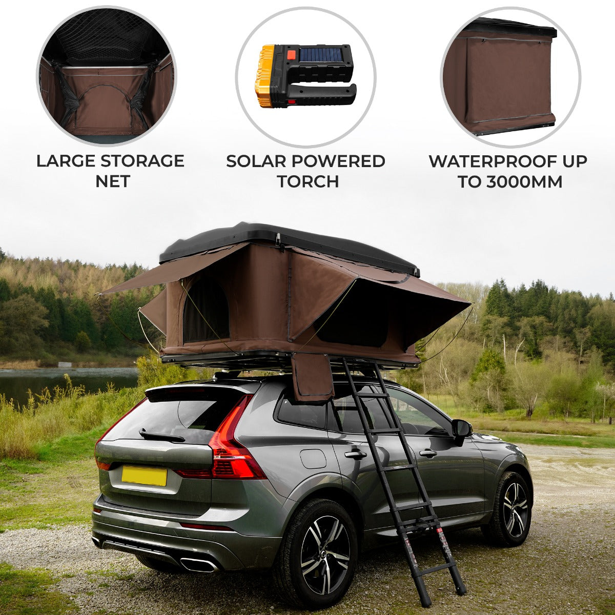 Brown Car Roof Top Tent