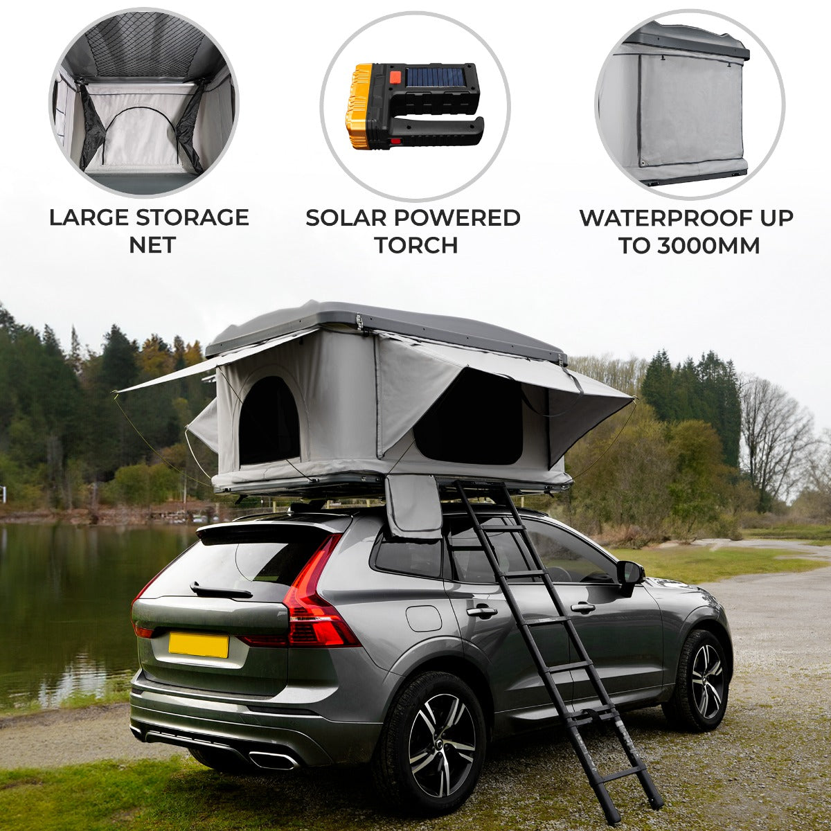 Grey Car Roof Tent