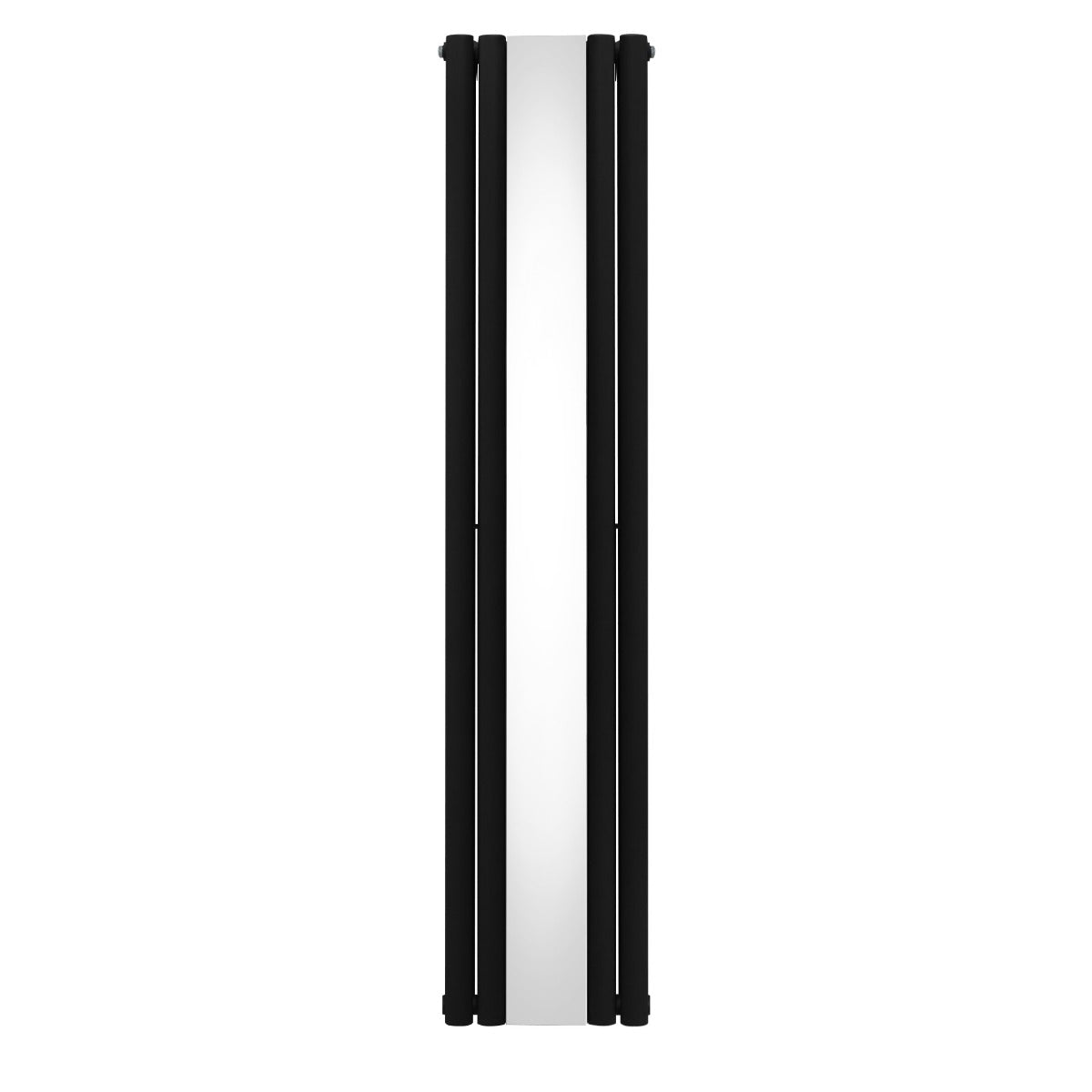 Oval Mirror Radiator 1800mm x 380mm - Black Finish