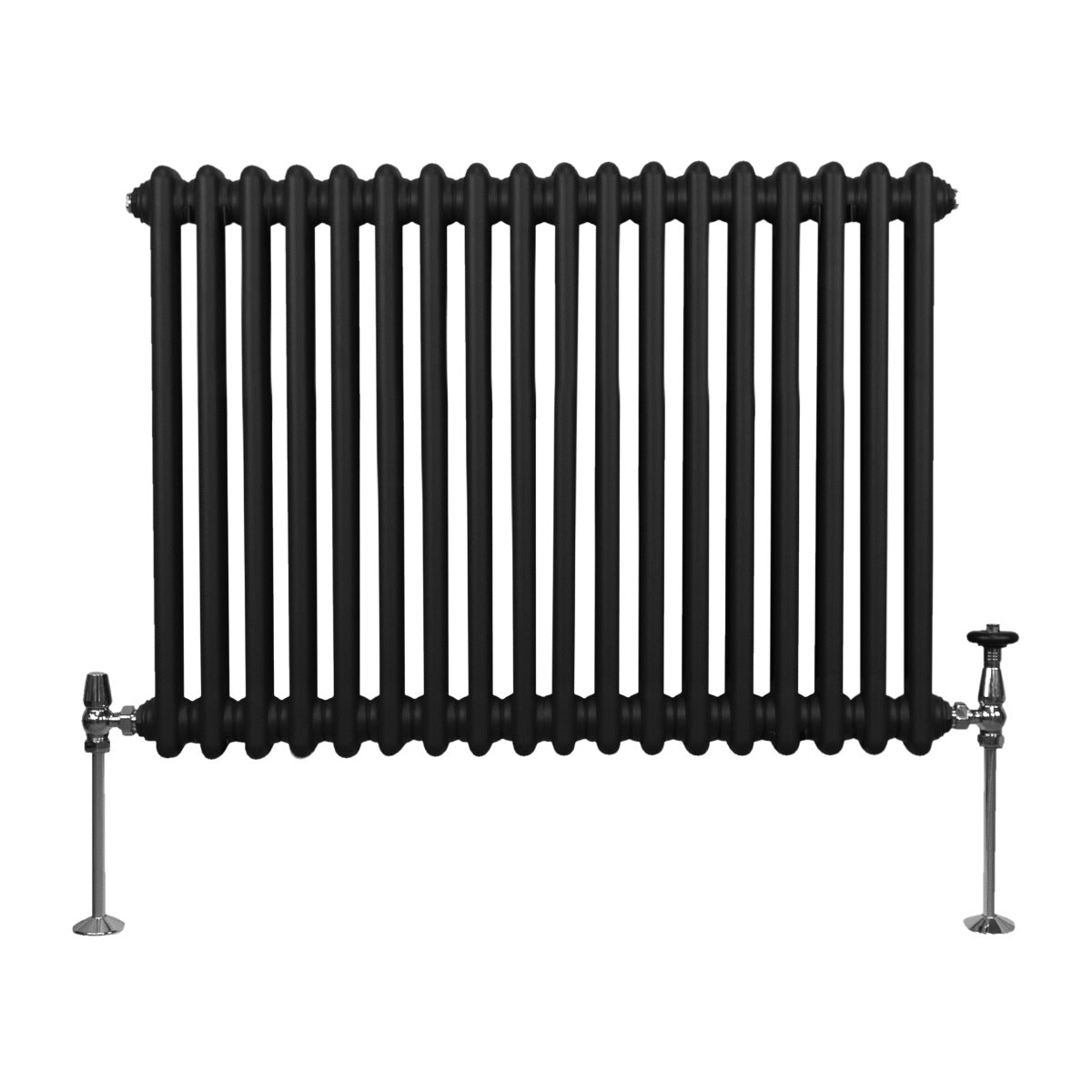 Traditional Two-Column Radiator, 600 x 832 mm, Black