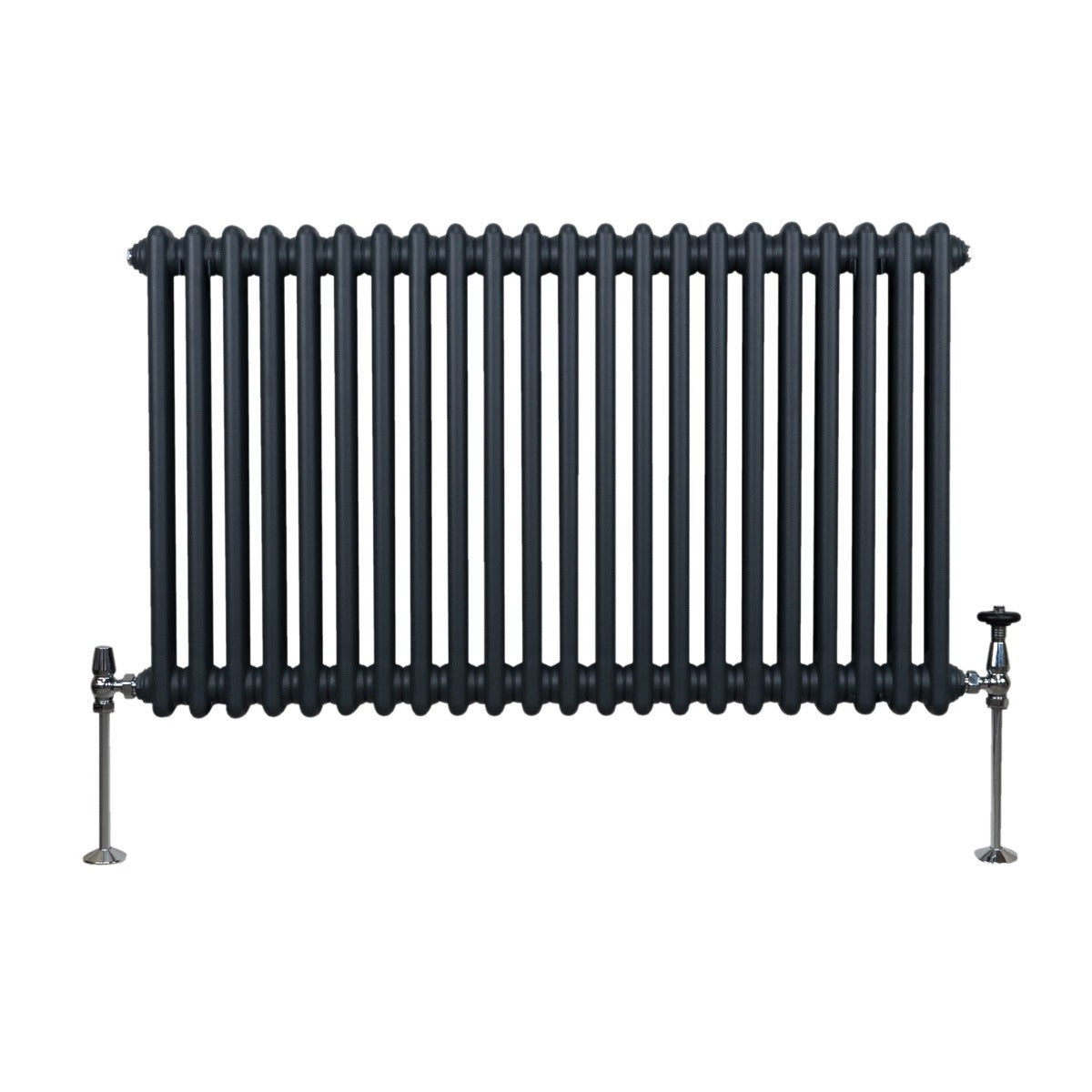 Traditional 2-Column Radiator, 600 x 1012 mm, Anthracite Grey
