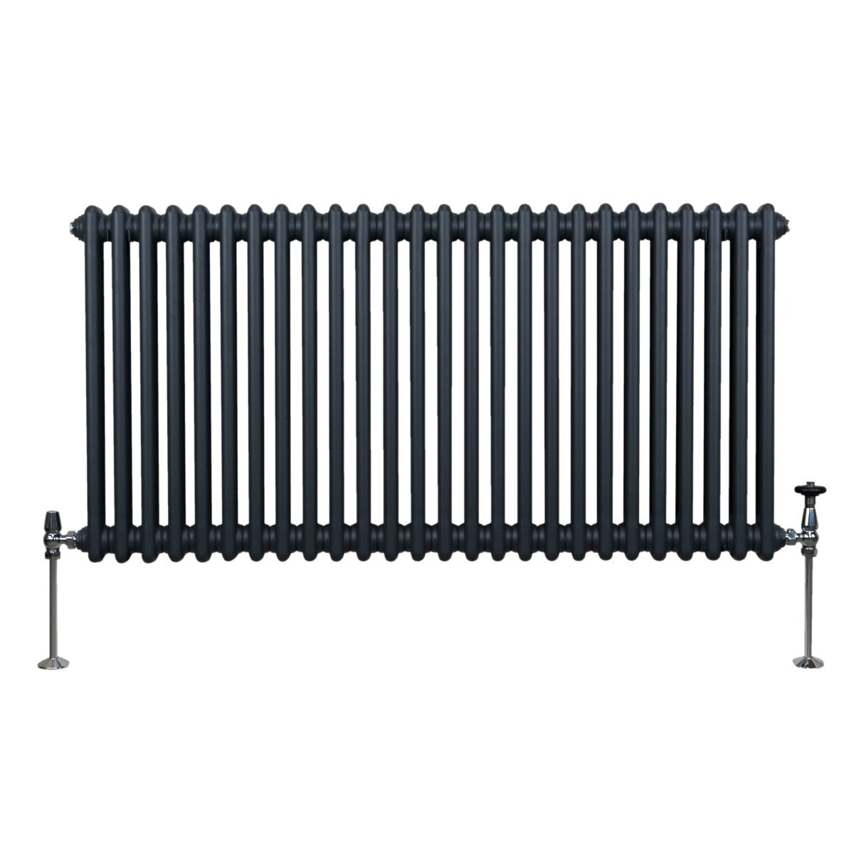 Traditional 2-Column Radiator, 600 x 1192 mm, Anthracite Grey