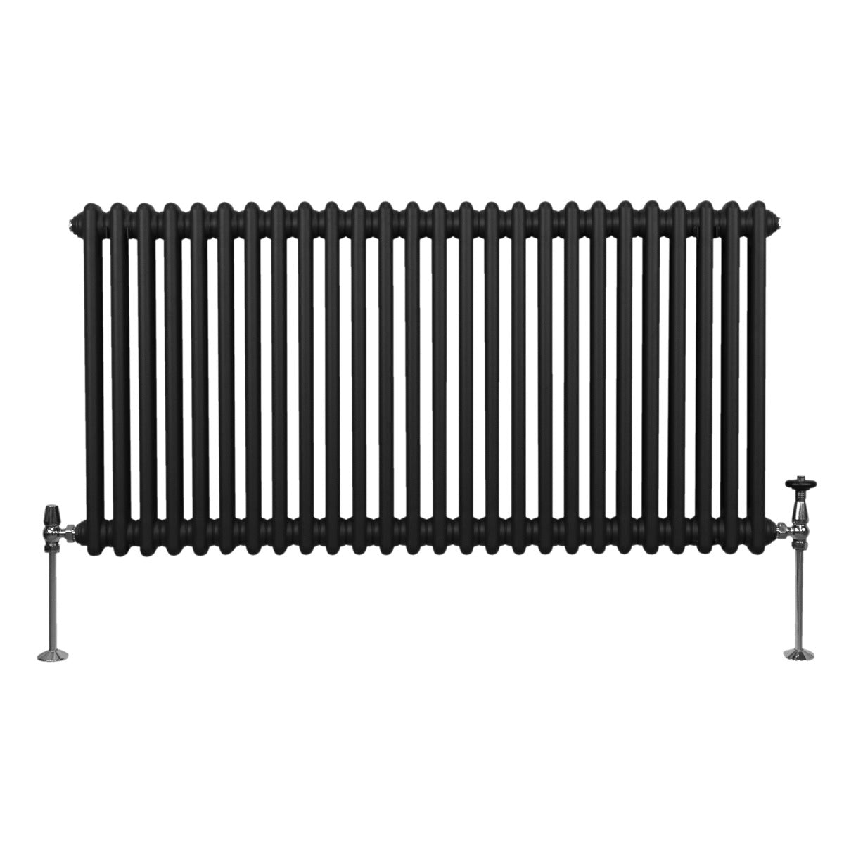 Traditional 2-Column Radiator, 600 x 1192 mm, Black
