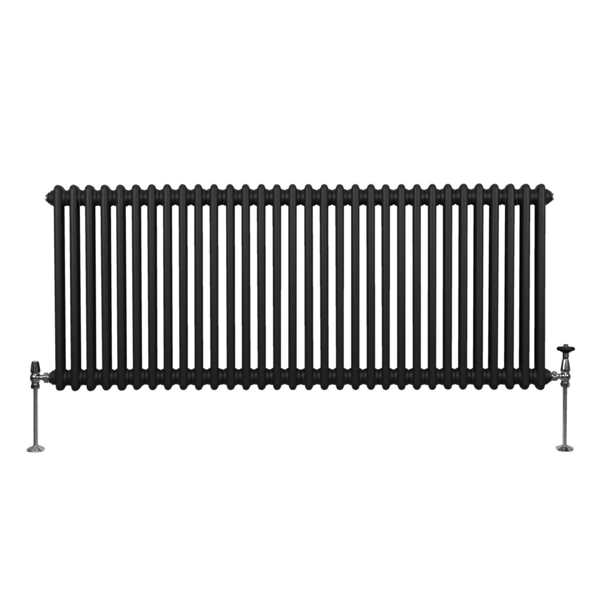 Traditional Two-Column Radiator, 600 x 1462 mm, Black