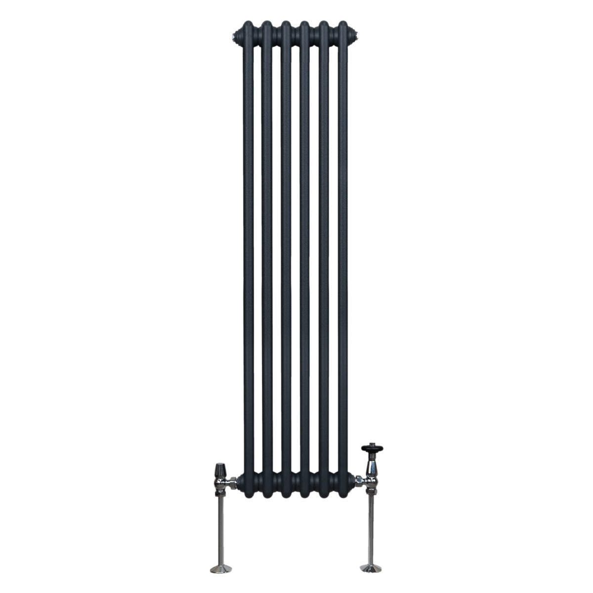 Traditional 2-Column Radiator, 1500 x 292 mm, Anthracite Grey