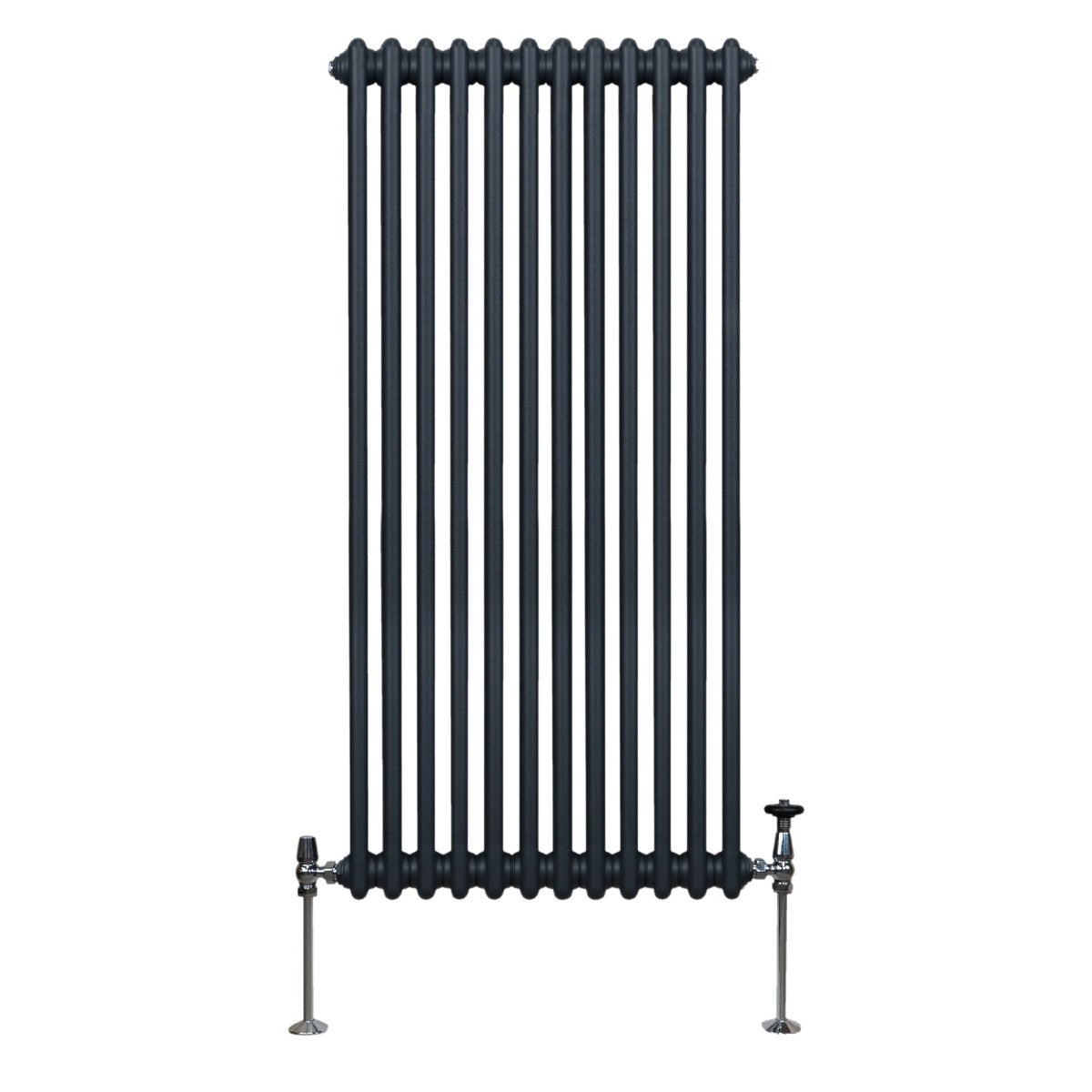 Traditional Two-Column Radiator 1500 x 562 mm Anthracite Grey