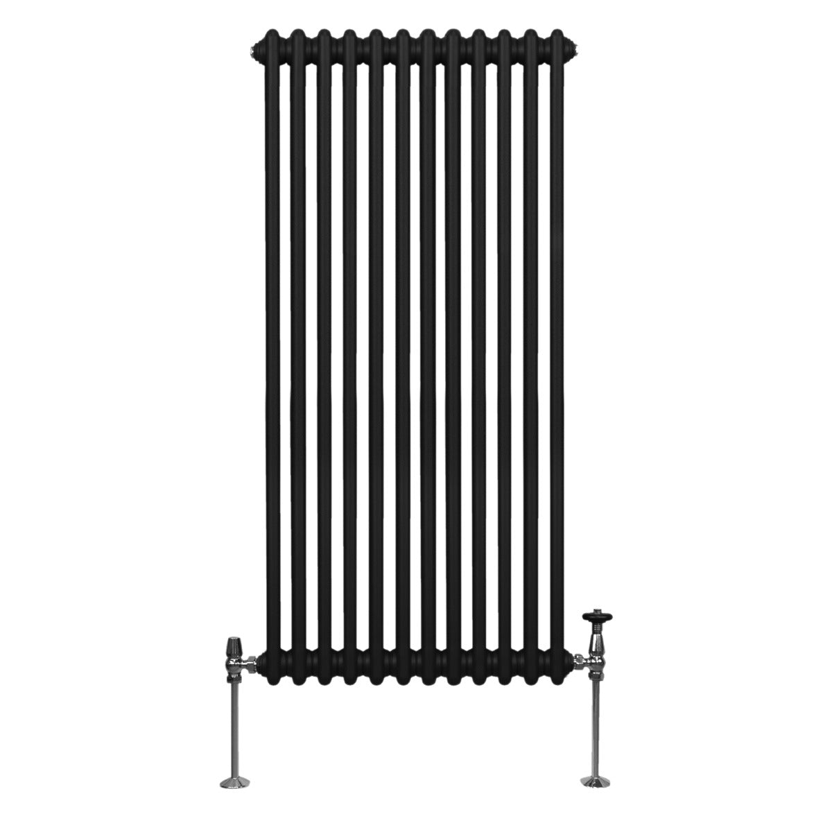 Traditional Two-Column Radiator - 1500 x 562 mm - Black