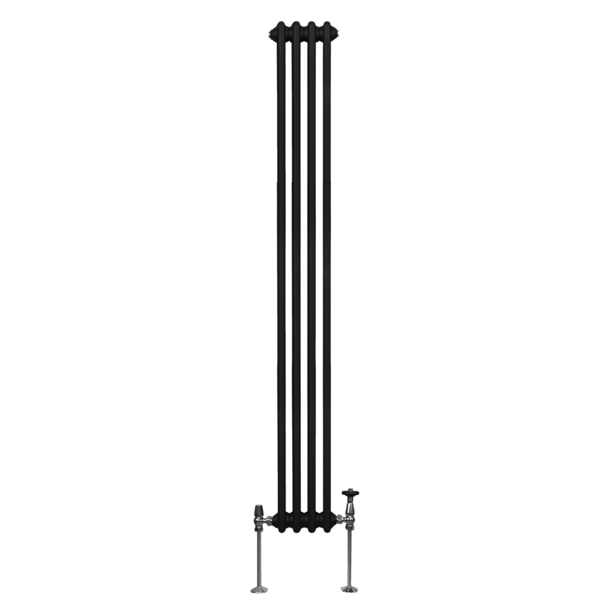 Traditional Two-Column Radiator, 1800 x 202 mm, Black