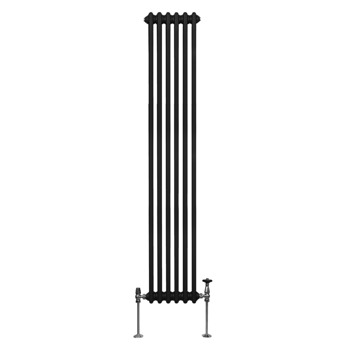 Traditional Two-Column Radiator, 1800 x 292 mm, Black