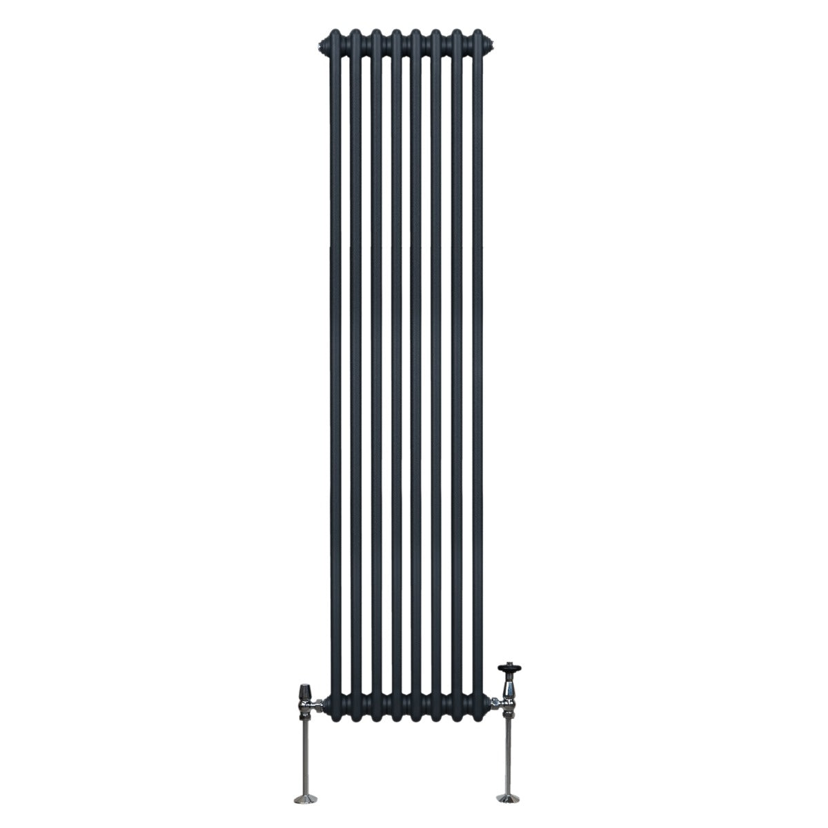 Traditional Two-Column Radiator 1800 x 382 mm - Anthracite Grey