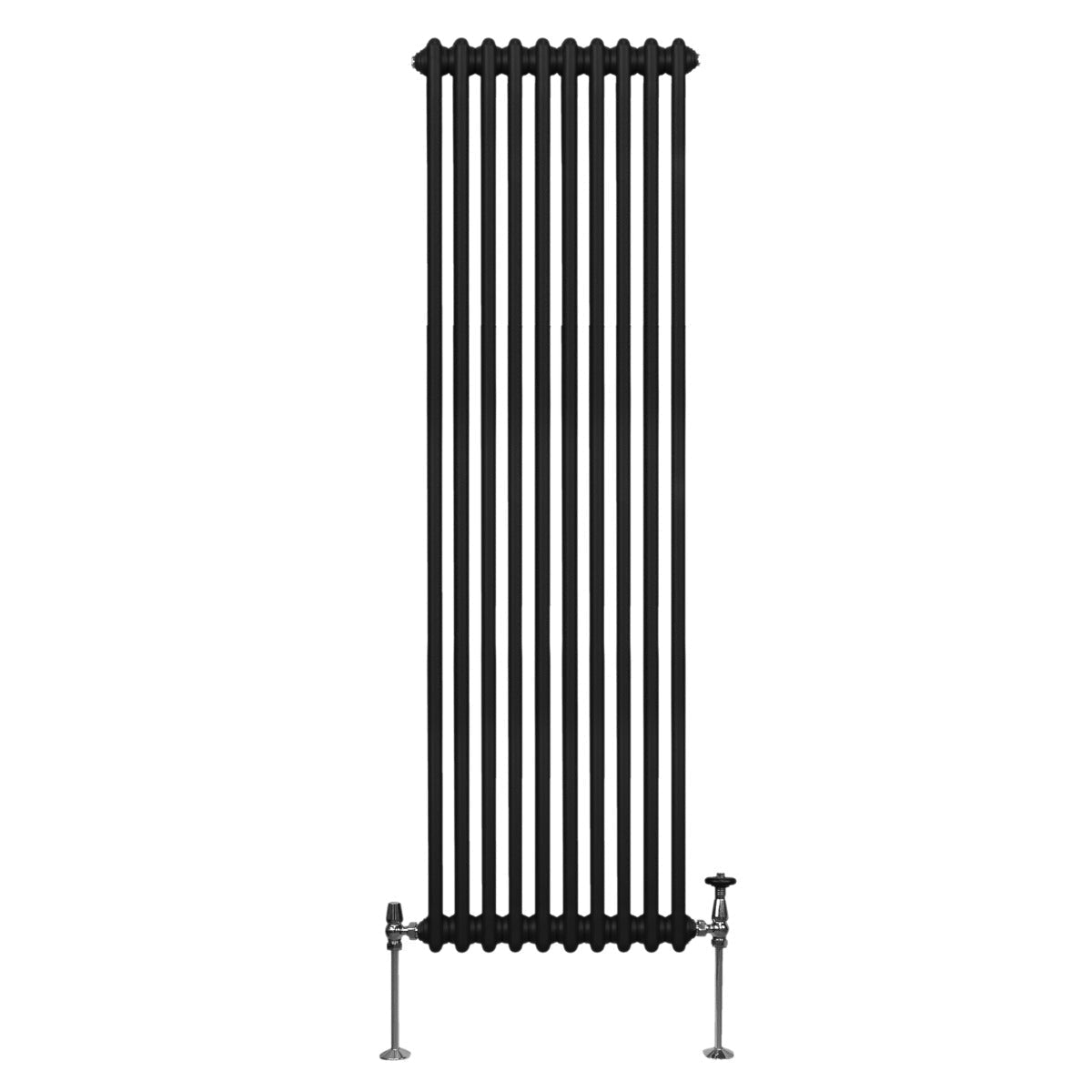 Traditional Two-Column Radiator, 1800 x 472 mm, Black