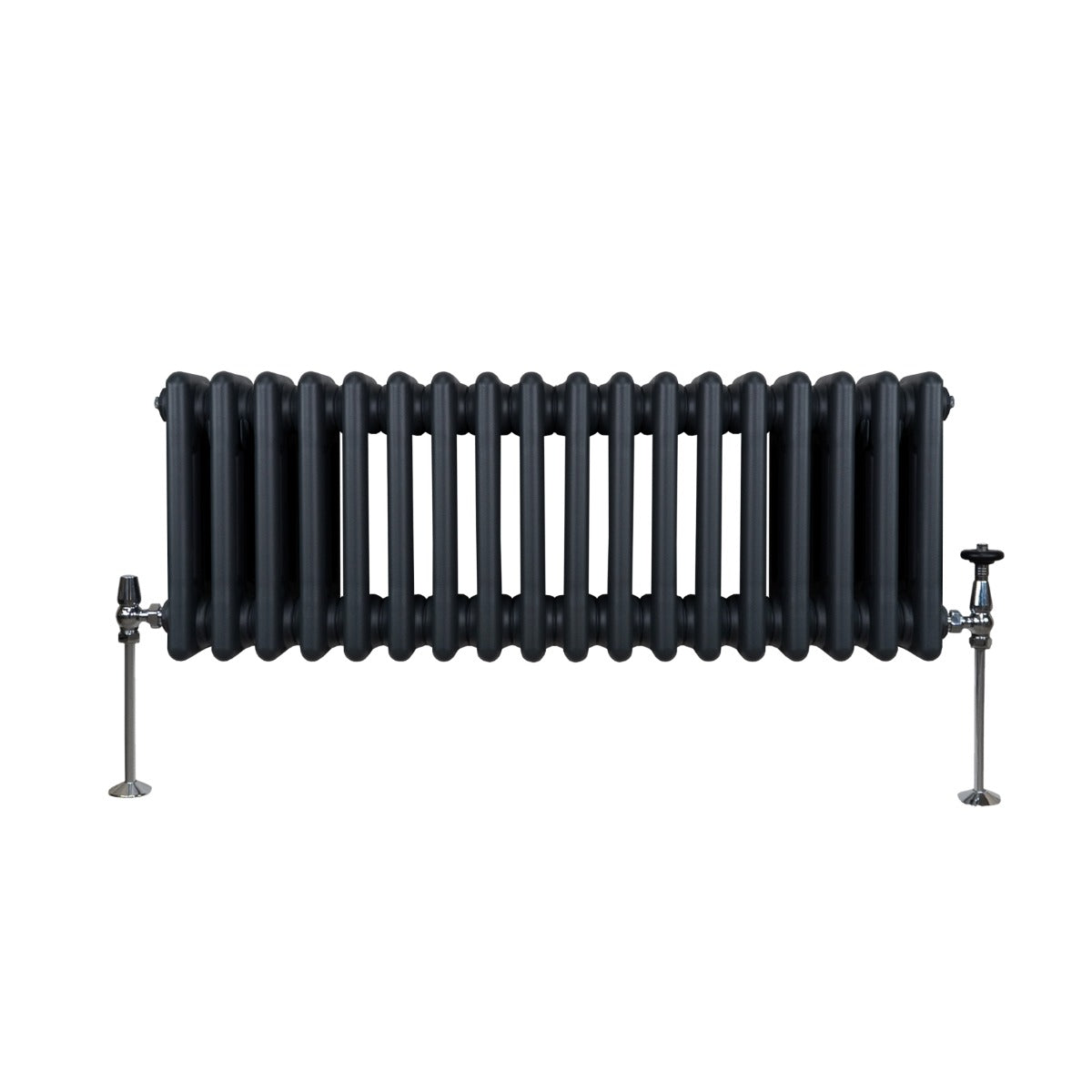 Traditional Three-Column Radiator, 300 x 832 mm, Anthracite Grey