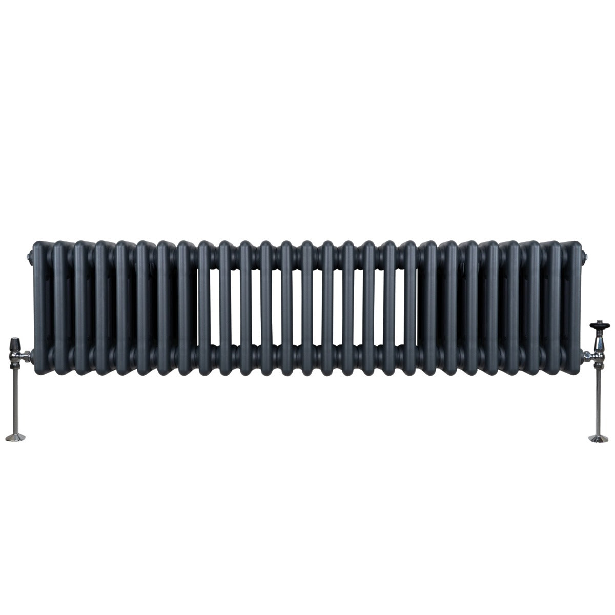 Traditional 3-Column Radiator, 300 x 1192 mm, Anthracite Grey