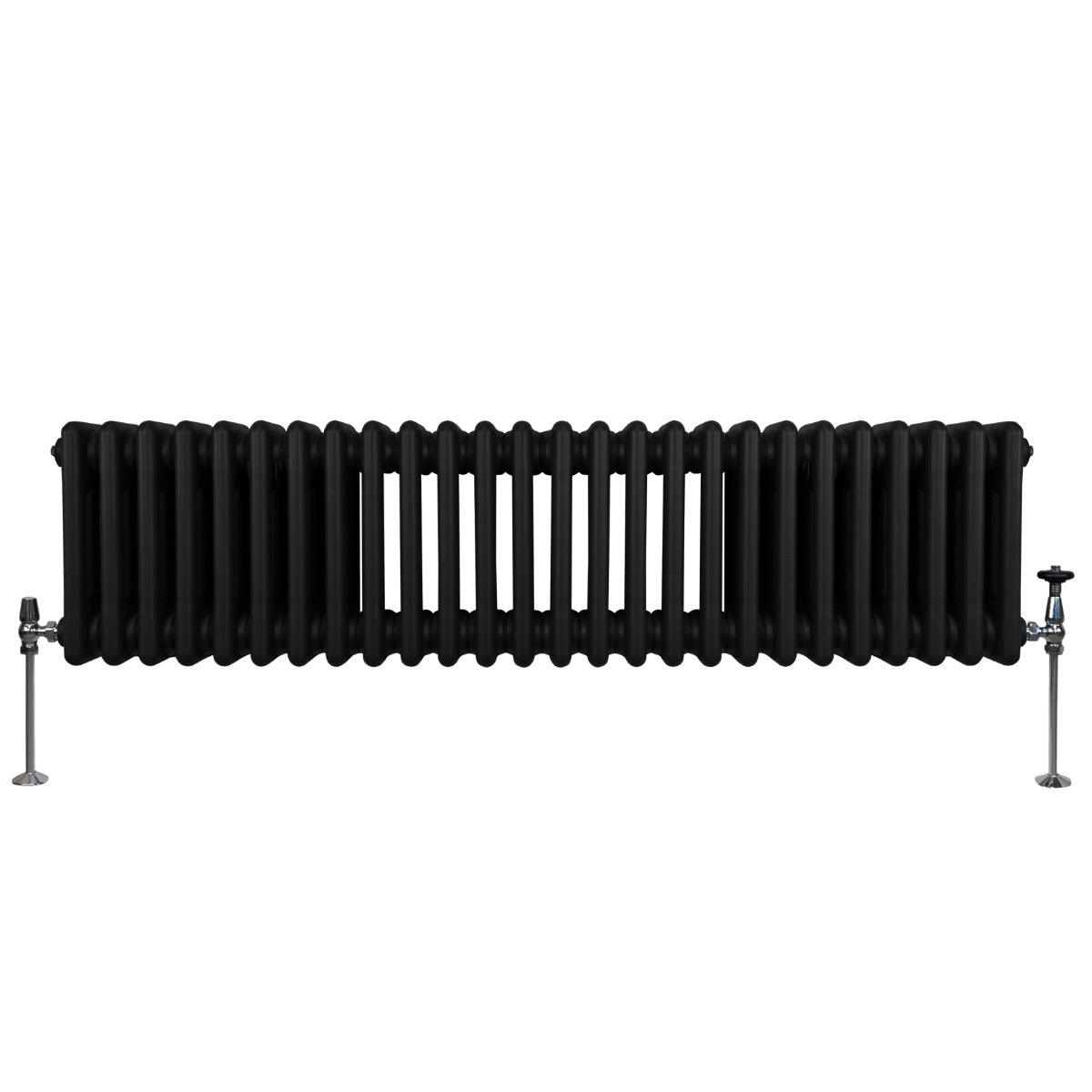 Traditional 3-Column Radiator, 300 x 1192 mm, Black
