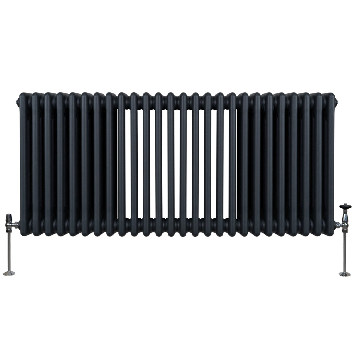Traditional 3-Column Radiator, 600 x 1192 mm, Anthracite Grey