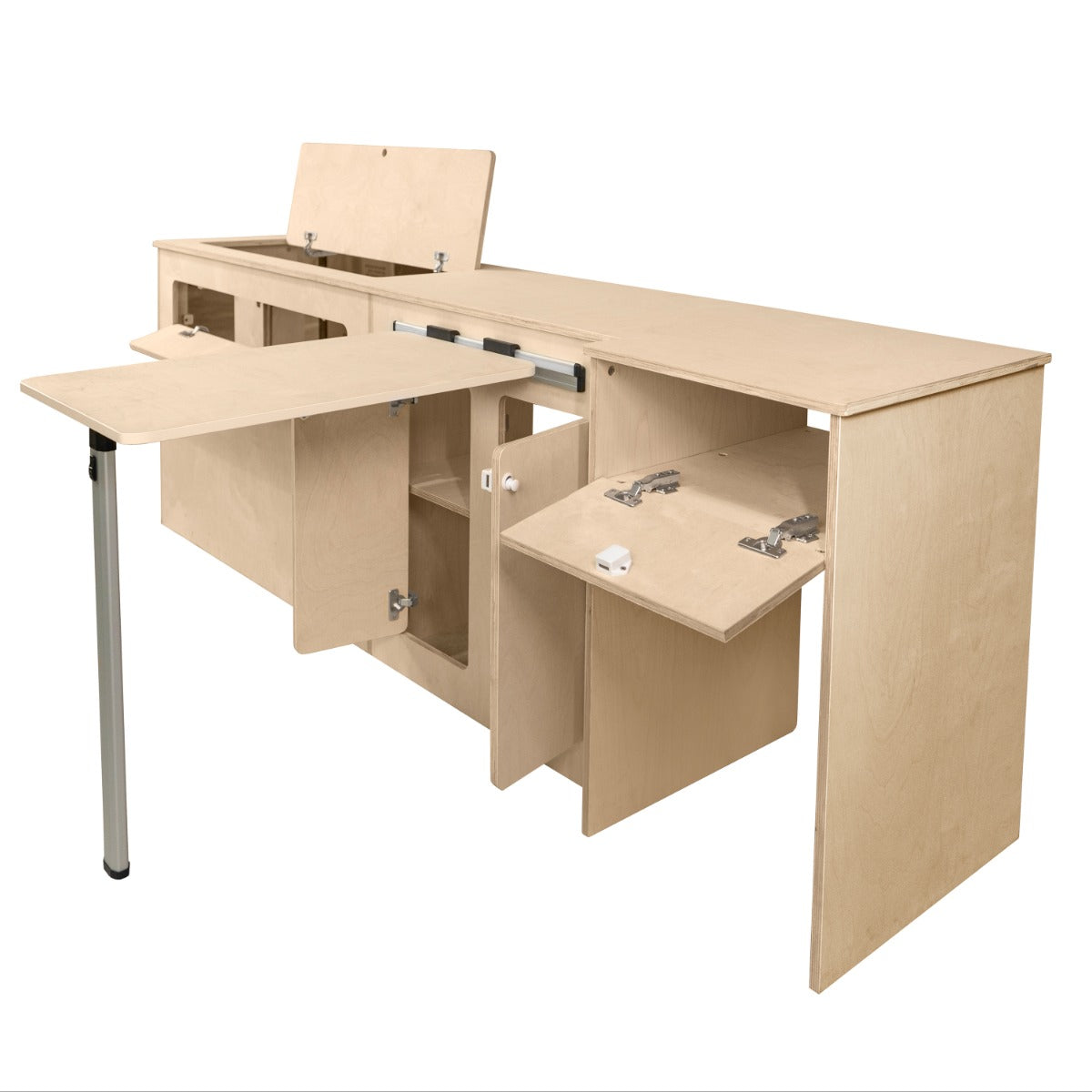 Camper Kitchen Pod with Silver Compressor Fridge (Left-Hand Drive, LHD)