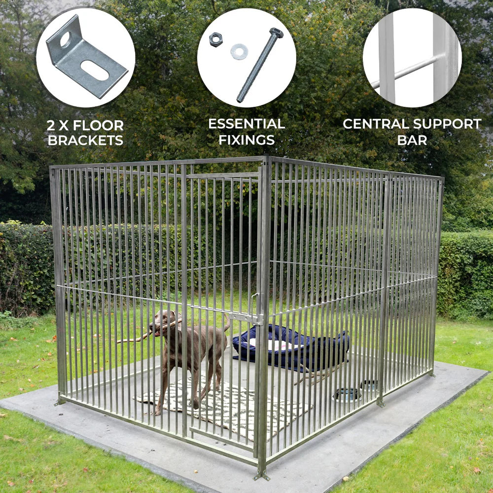 1m Dog Run Panel with Door | 8 cm Bar Spacing