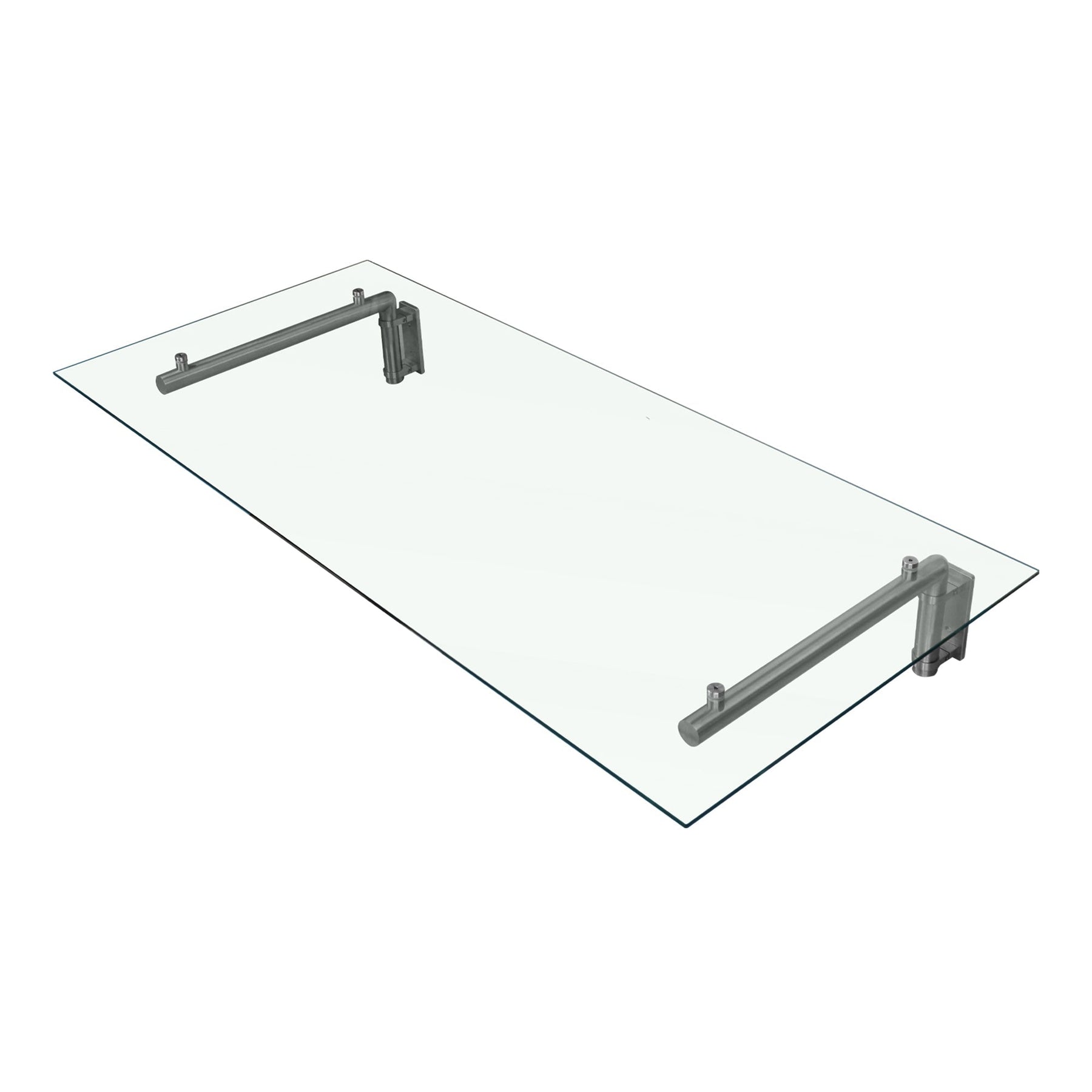 Glass Door Canopy with Brackets – 120 cm W x 80 cm D