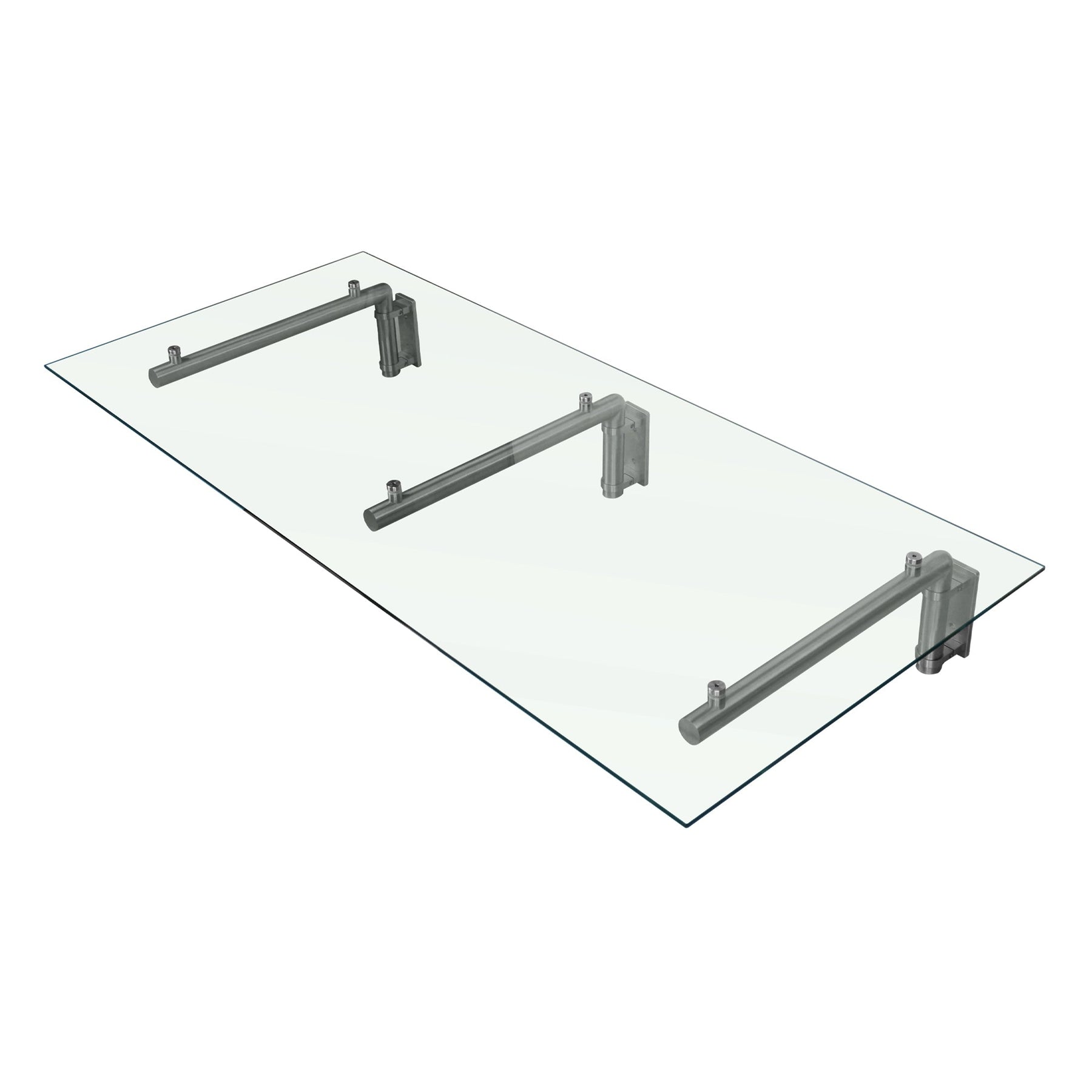 Glass Door Canopy with Brackets – 180 cm Wide x 80 cm Deep