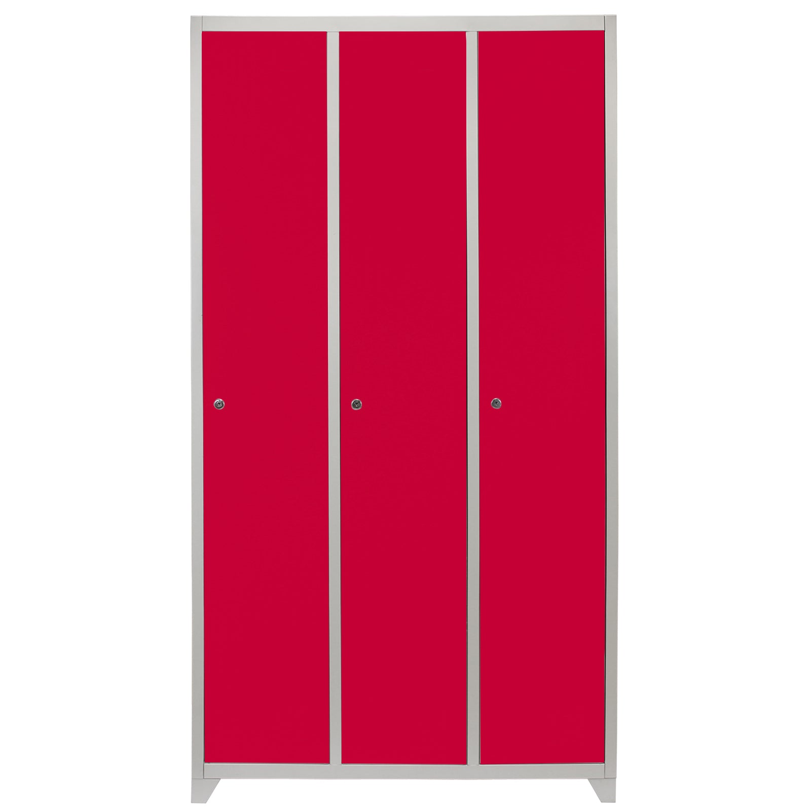 Red 3-Door Wide Metal Storage Lockers