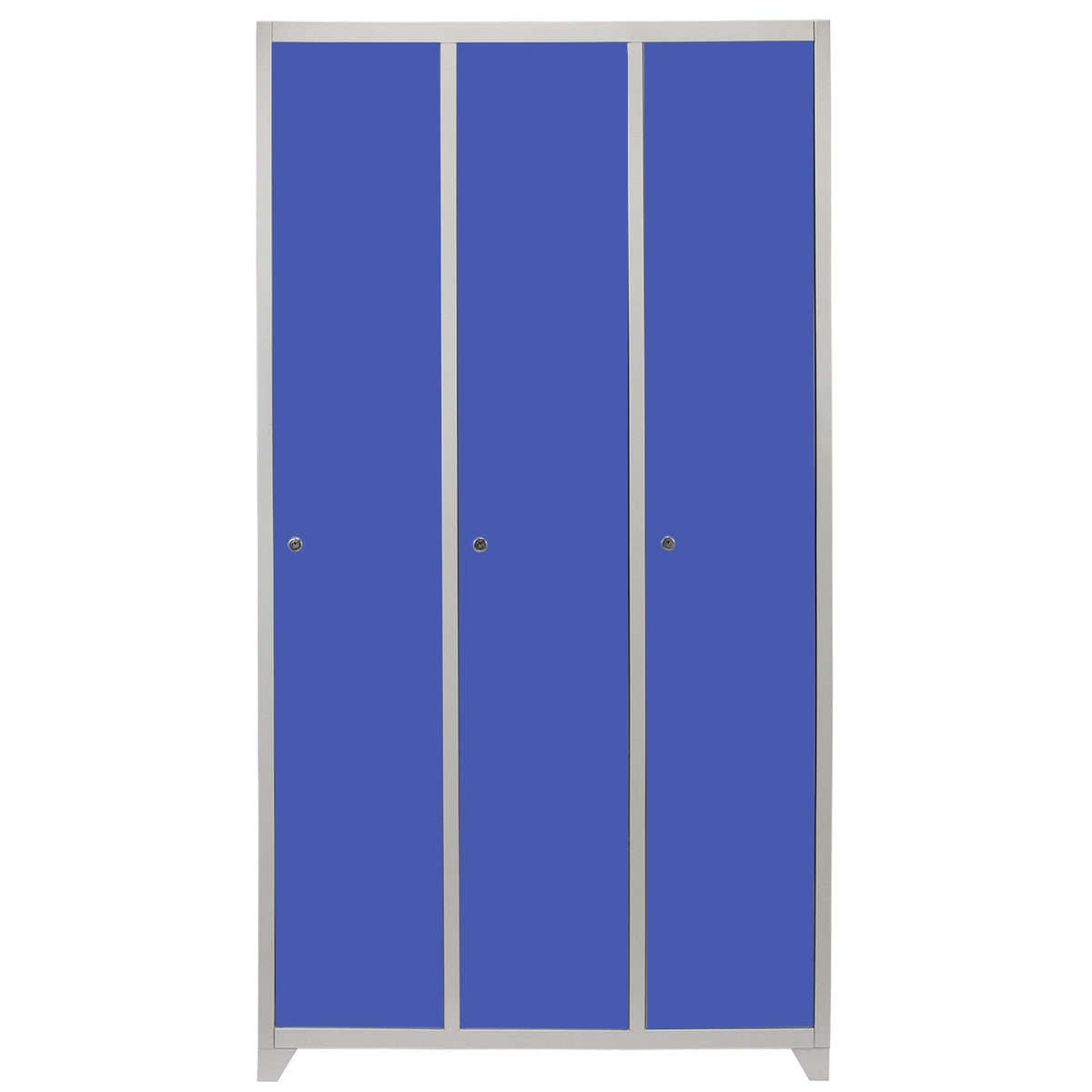 Blue 3-Door Wide Metal Storage Locker