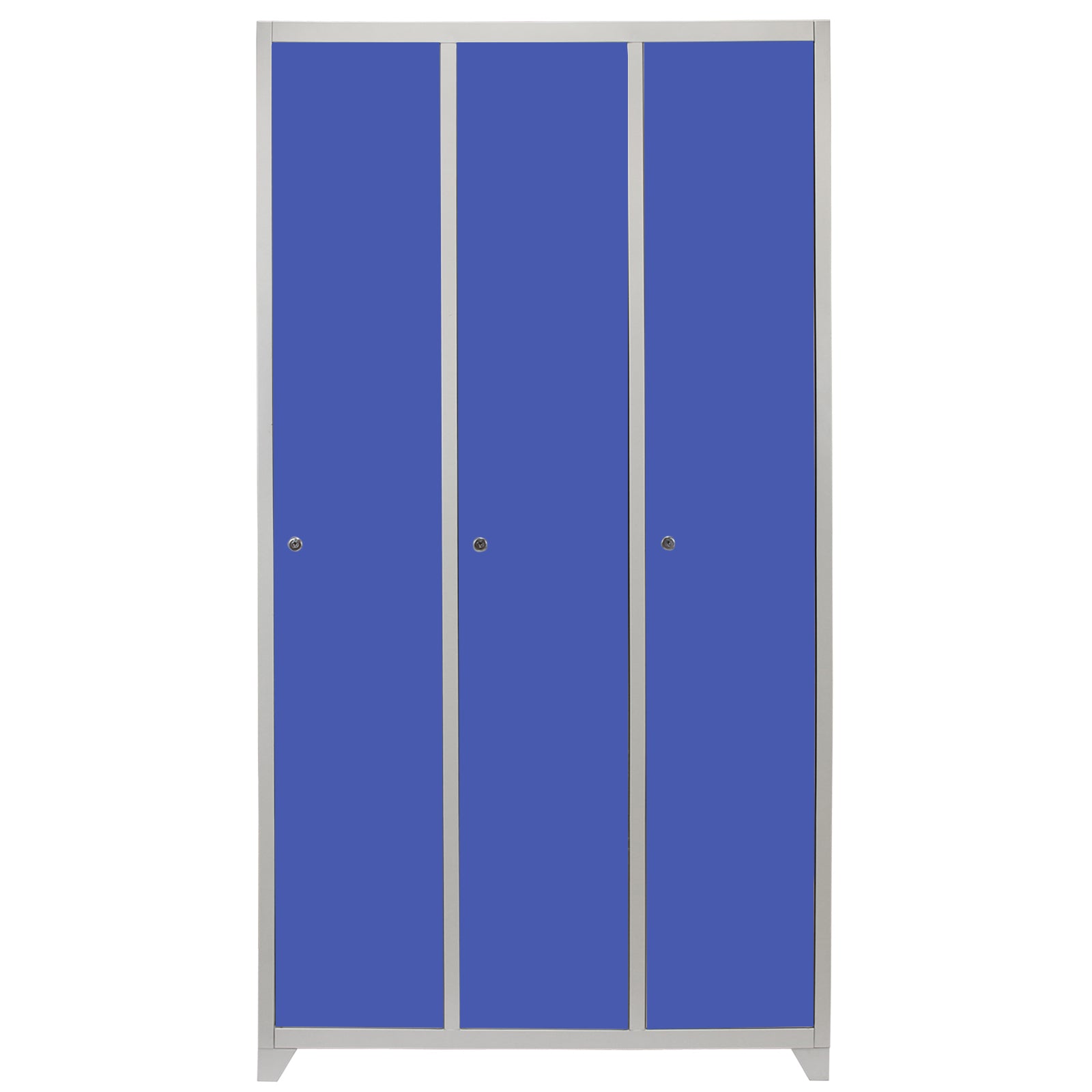 Blue 3-Door Wide Metal Storage Locker