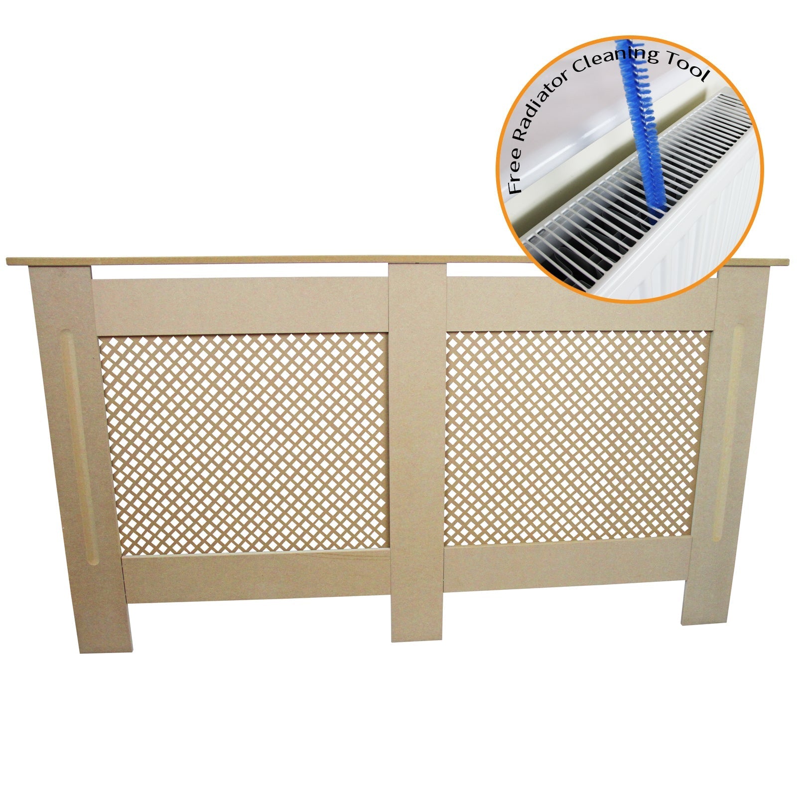 Unfinished MDF Radiator Cover - 1515mm