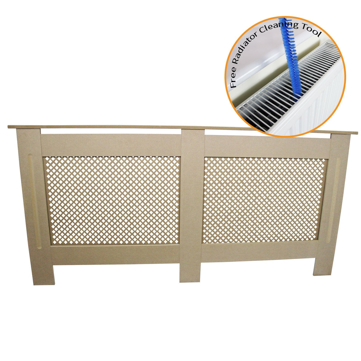 MDF Radiator Cover - Unfinished, 1720 mm Long