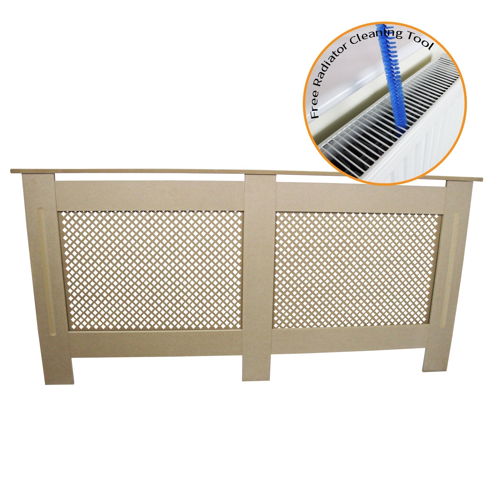MDF Radiator Cover - Unfinished, 1720 mm Long