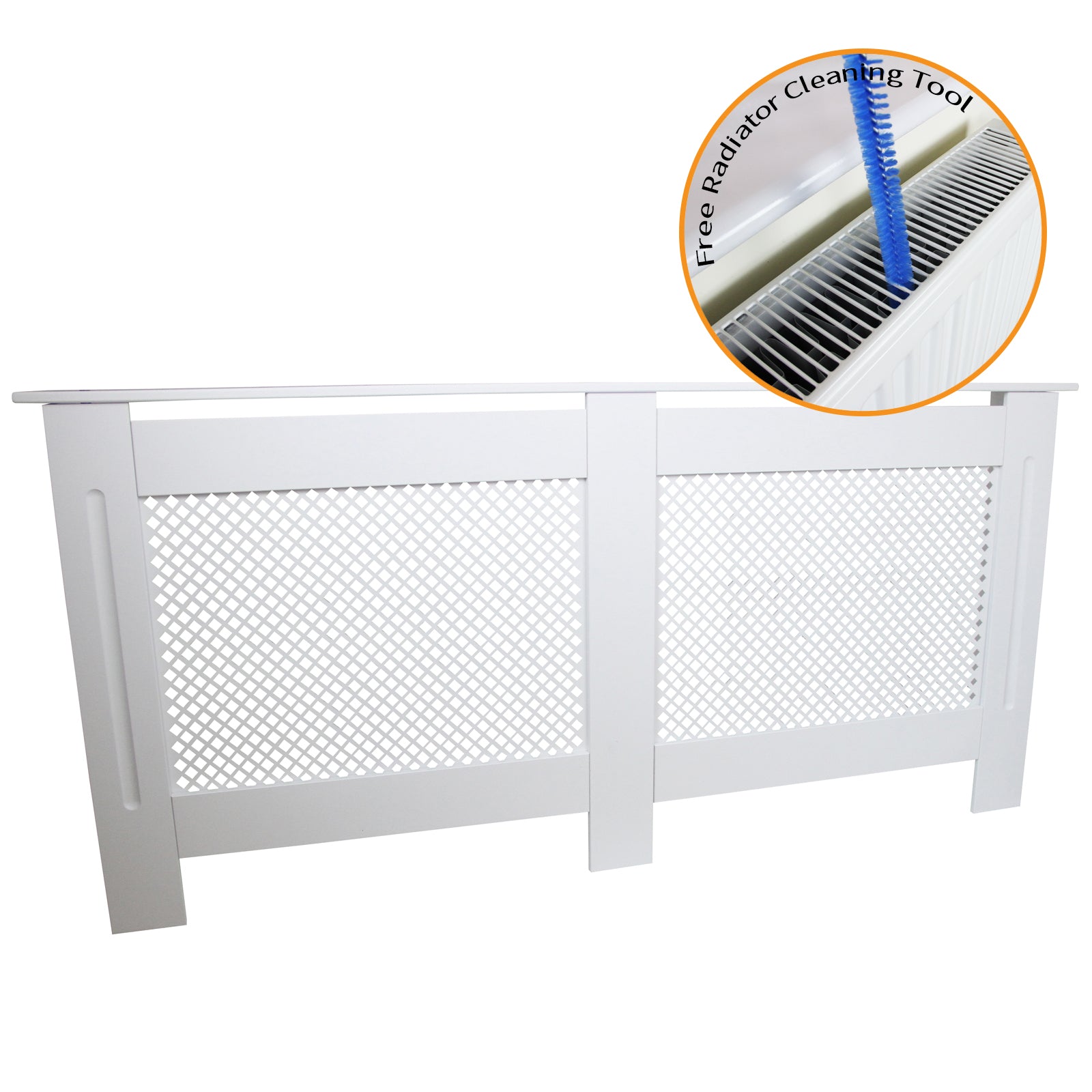 White MDF Radiator Cover – Length 1720mm