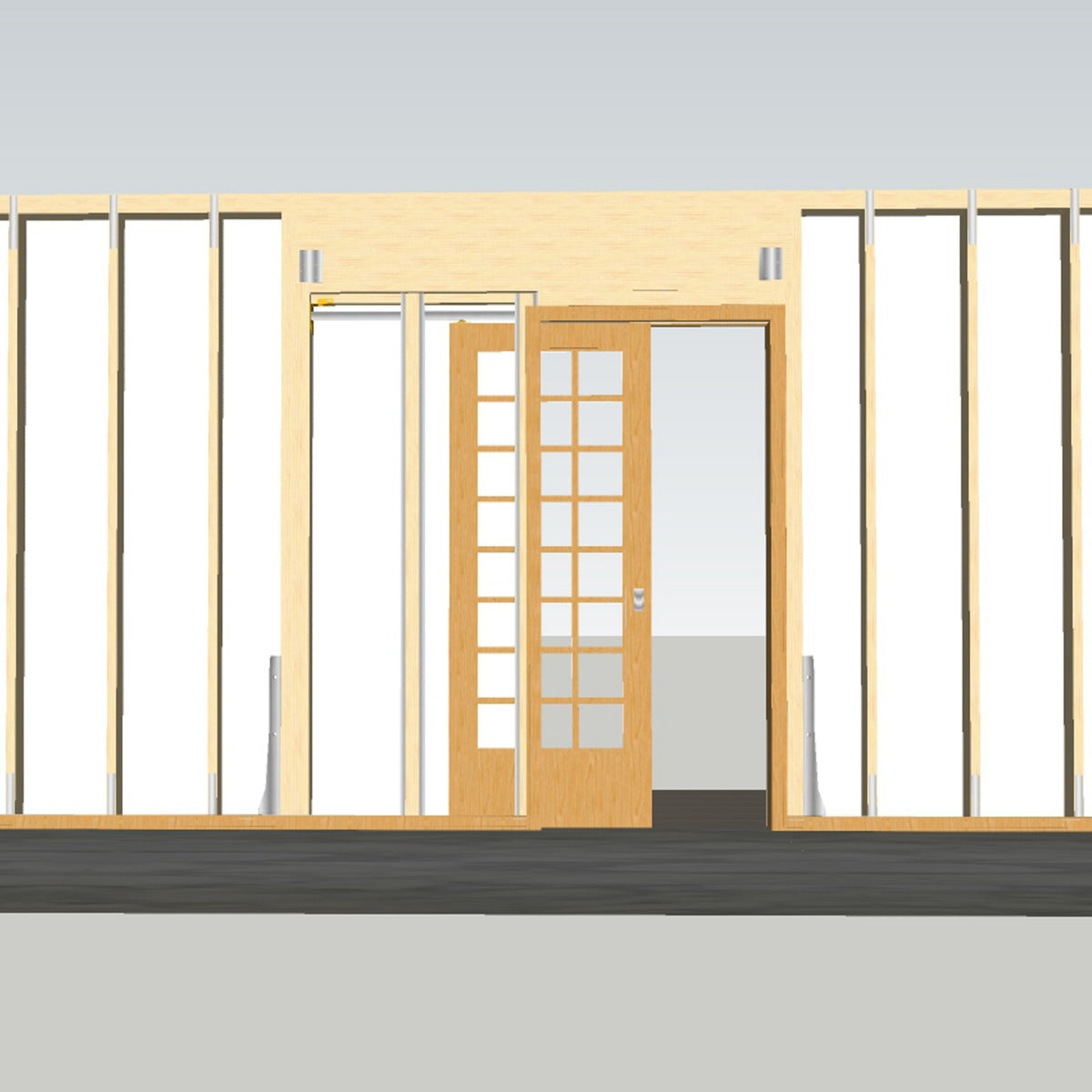Hideaway Pocket Door Kit - Single Door