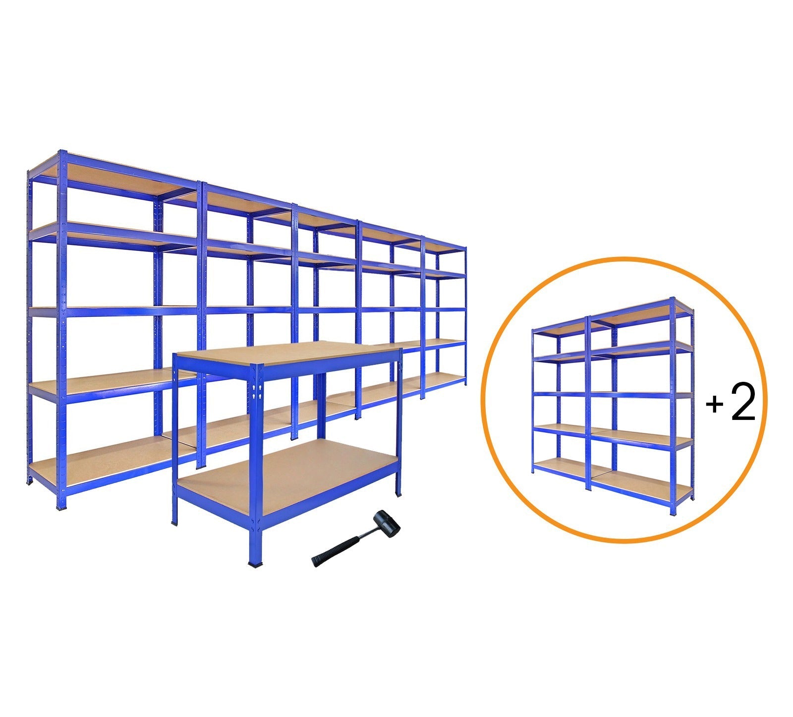 Boltless 5-Tier Garage Shelves Bundle – Junk Eater