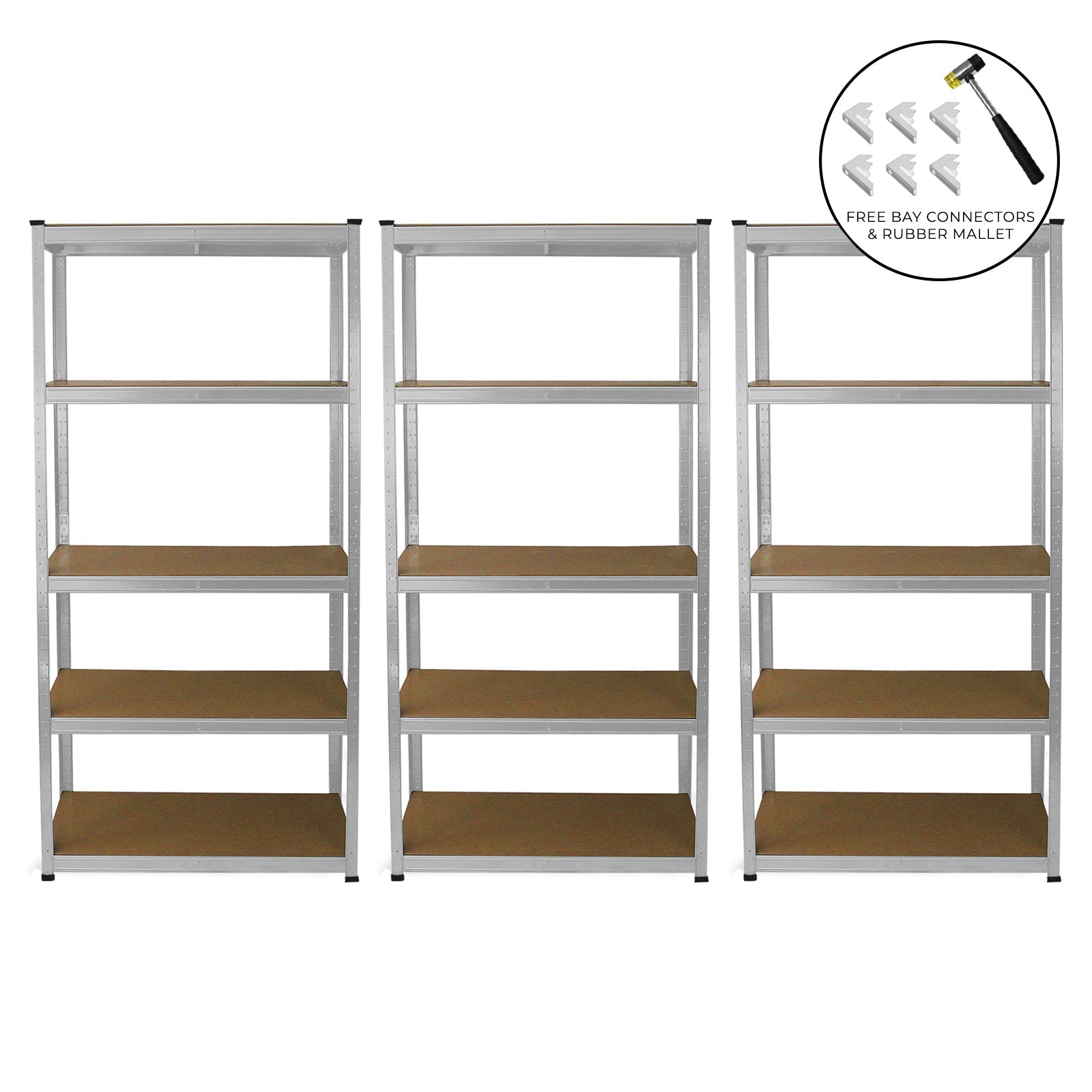 Pack of 3 E-Rax Galvanised Racking Units