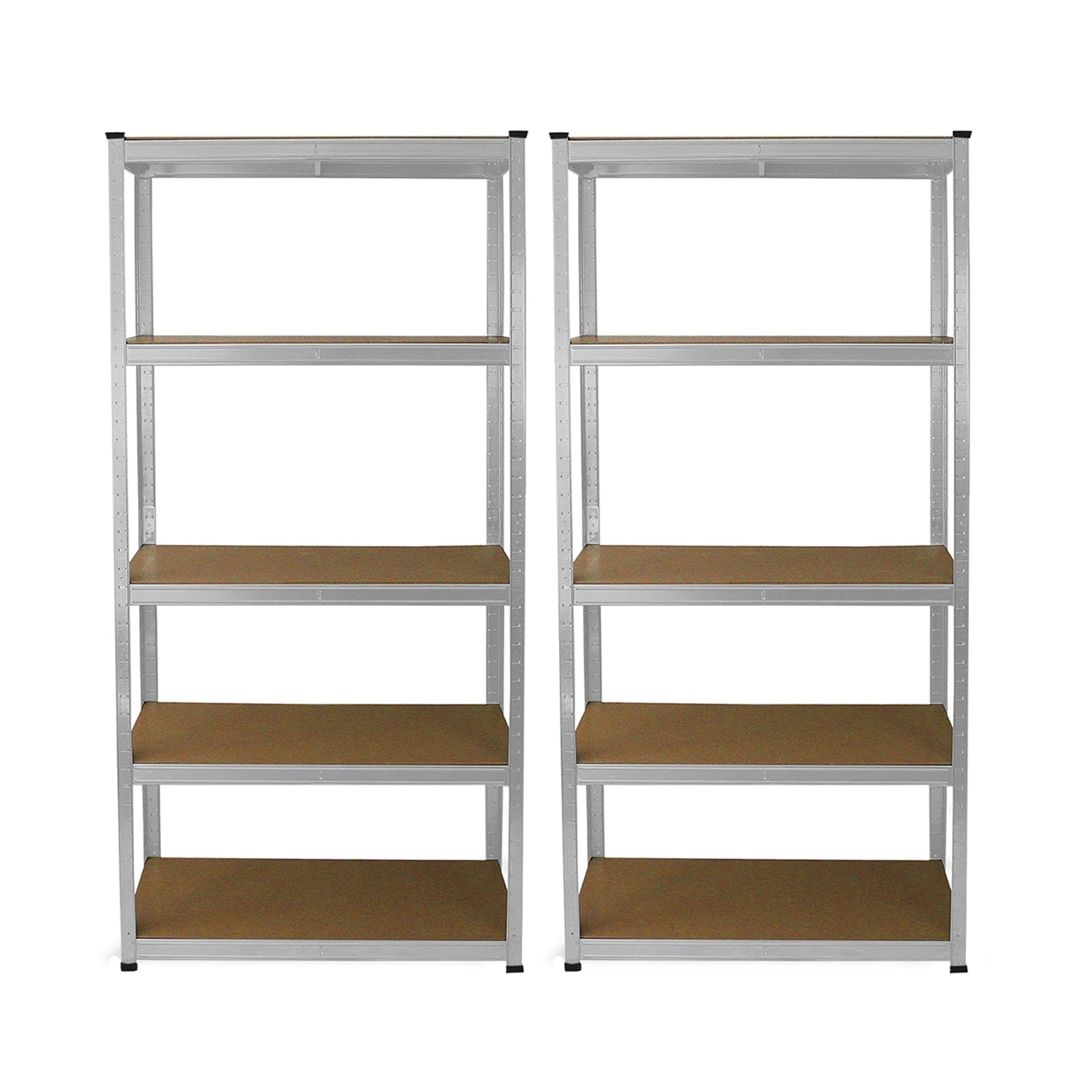 Set of 2 Galvanised Racking Units, 90 cm W x 40 cm D x 180 cm H