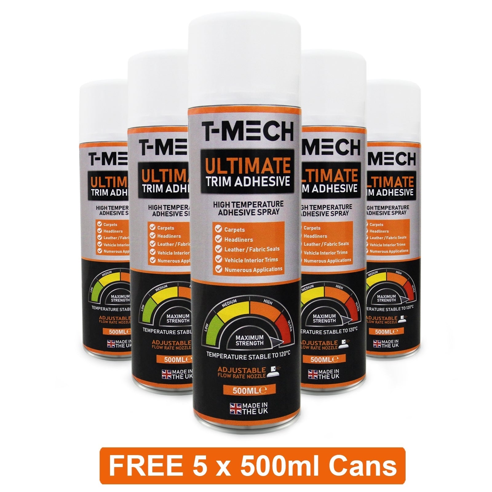 Anthracite Dark Grey Van Carpet Lining Kit with 5 Adhesive Cans