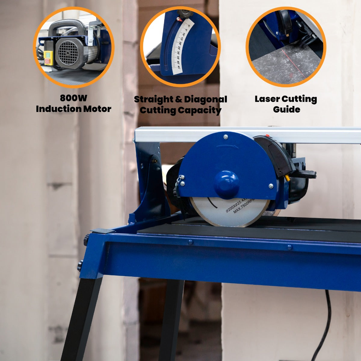 Wet Tile Cutter Bench 720mm Cutting Length, 800W