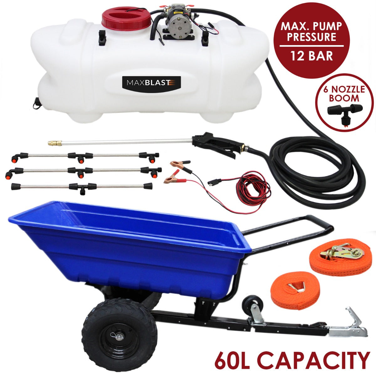 Off-Road ATV Trailer with 60-Litre Sprayer Bundle