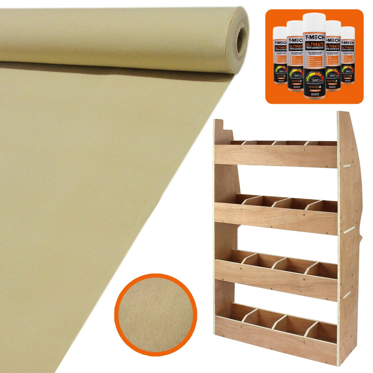 11 m² Wheat Van Lining & Citroën Berlingo Racking Unit