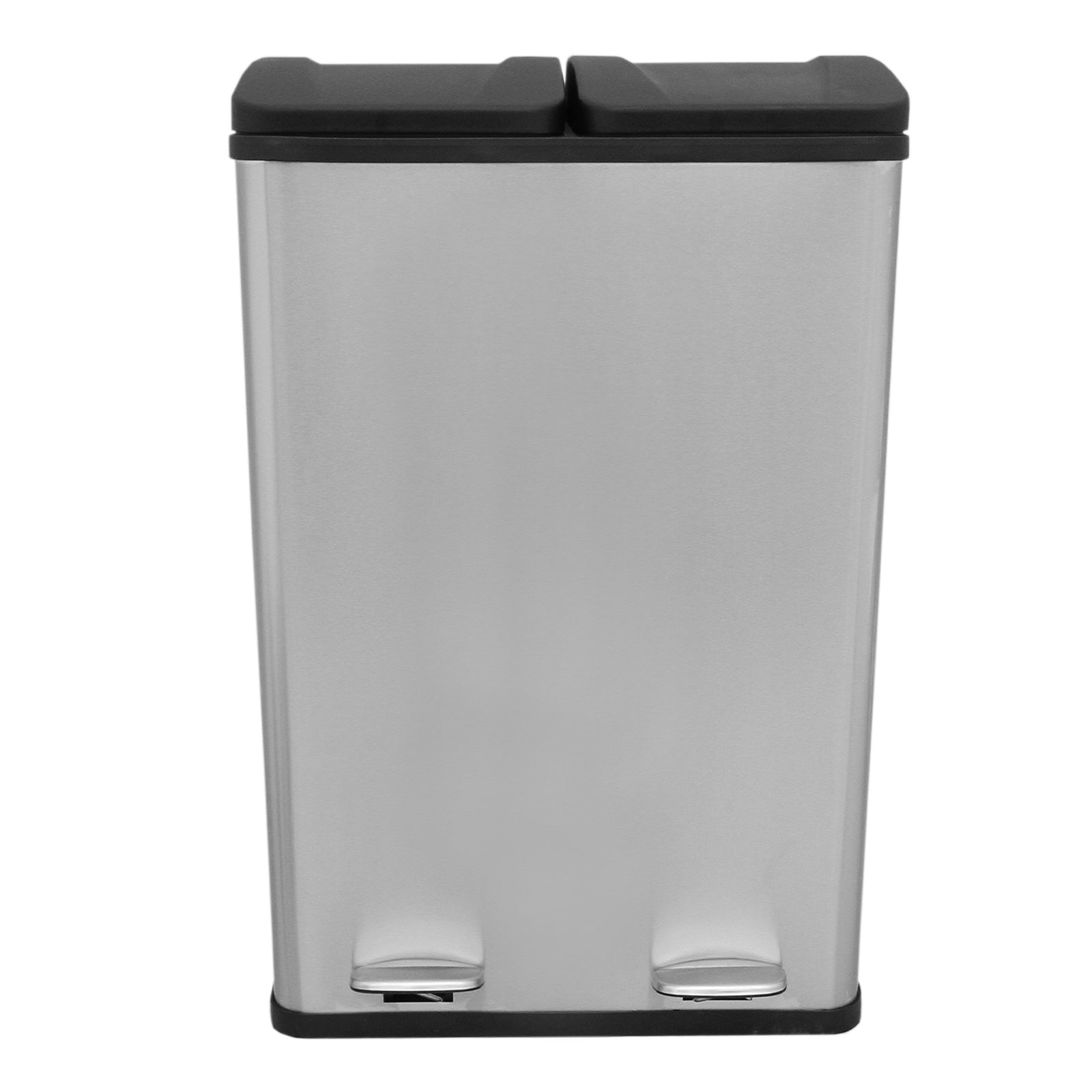 60L Dual-Pedal Stainless Steel Bin