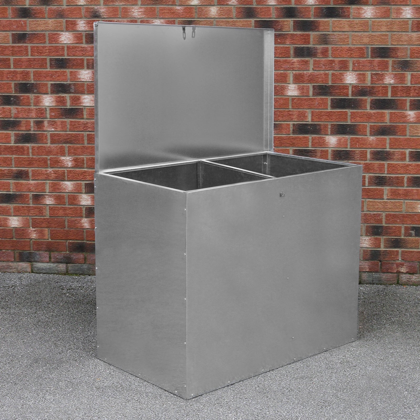 Galvanised Feed Store with Two Compartments