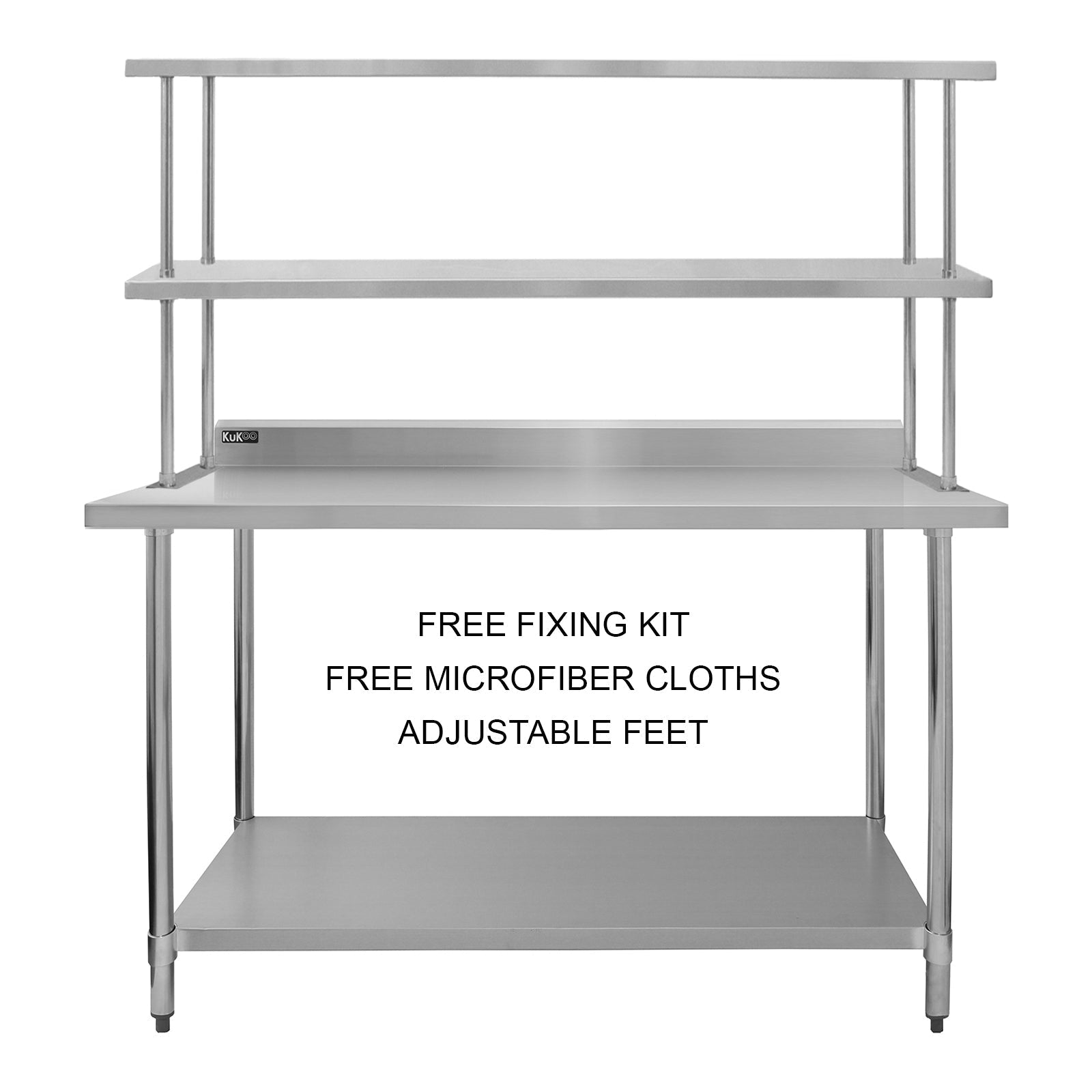 5-Foot Catering Bench With Double Over-Shelf