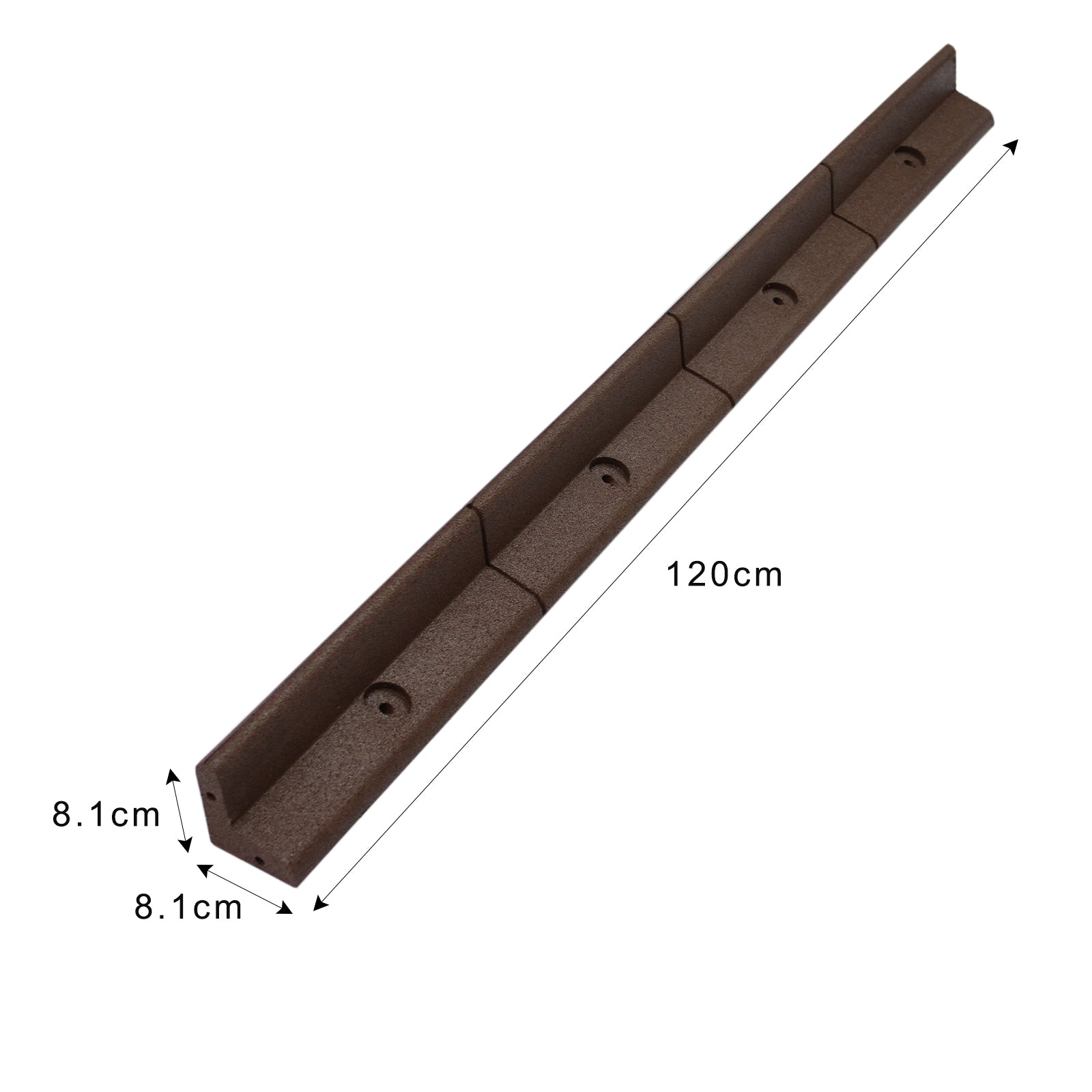 Brown Flexible Lawn Edging, 1.2 m Length, Pack of 12