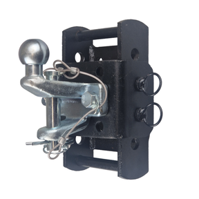 Tow Hitch Height Adjuster - 270mm - Black  - With 50mm Ball and Pin Dual Hitch