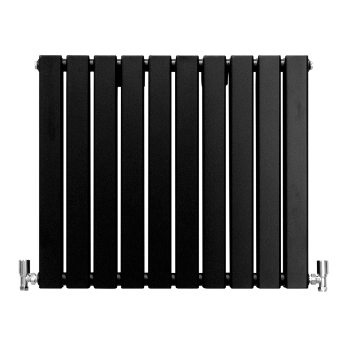 Matte Black Designer Flat Panel Radiator – 600 x 700 mm