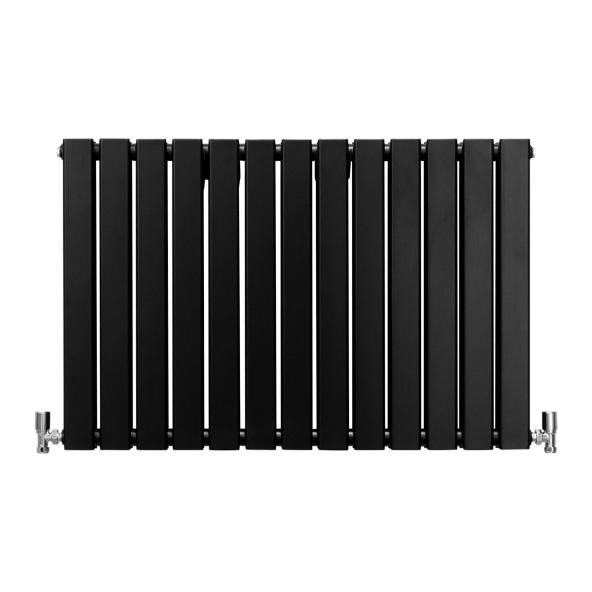 Designer Flat Panel Radiator – Matt Black Finish, 600 x 910 mm