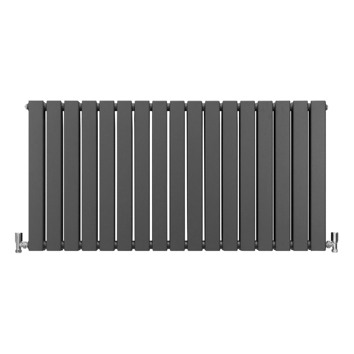 Designer Flat Panel Radiator, Anthracite Grey, 600 x 1190 mm