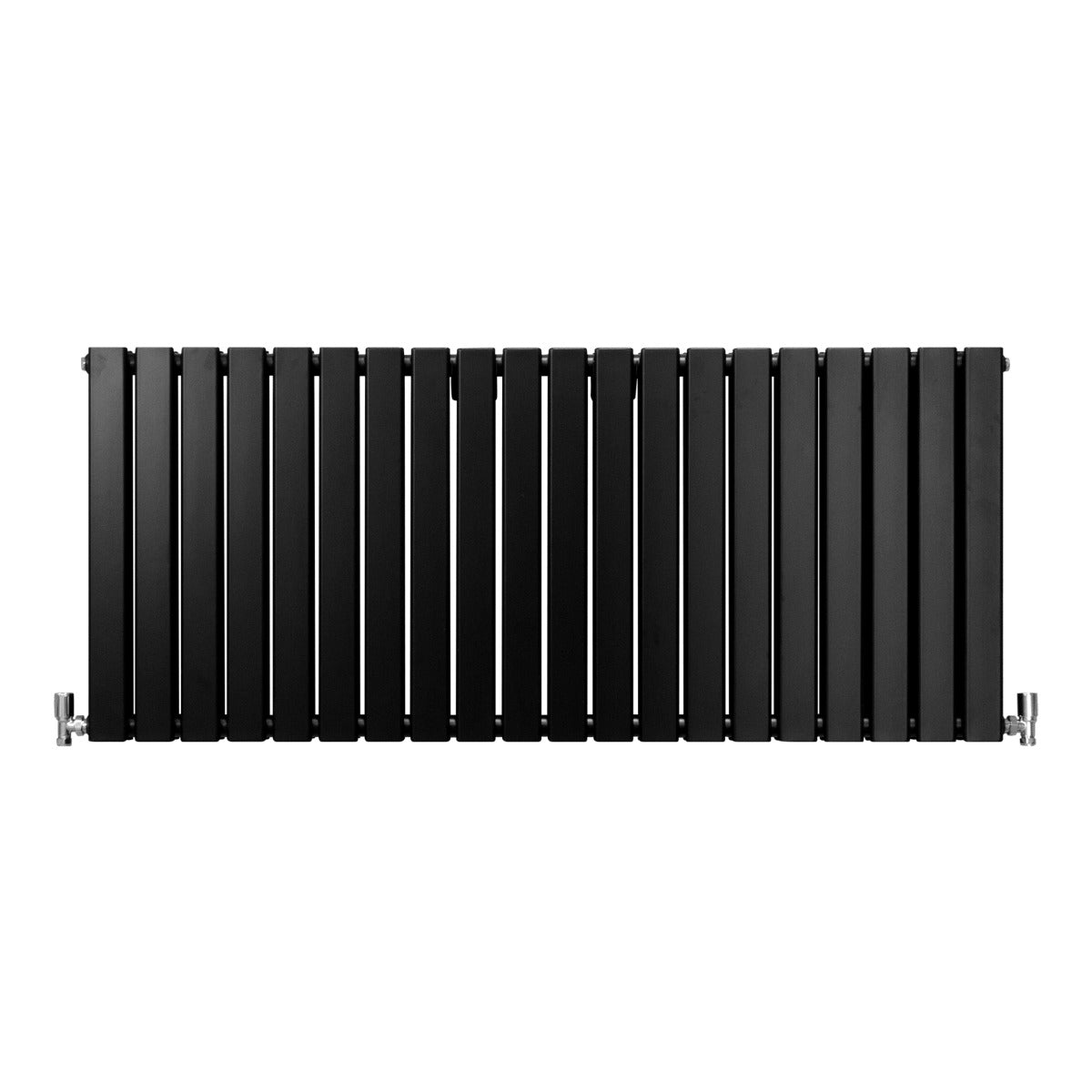 Matt Black Designer Flat Panel Radiator - 600 x 1400 mm