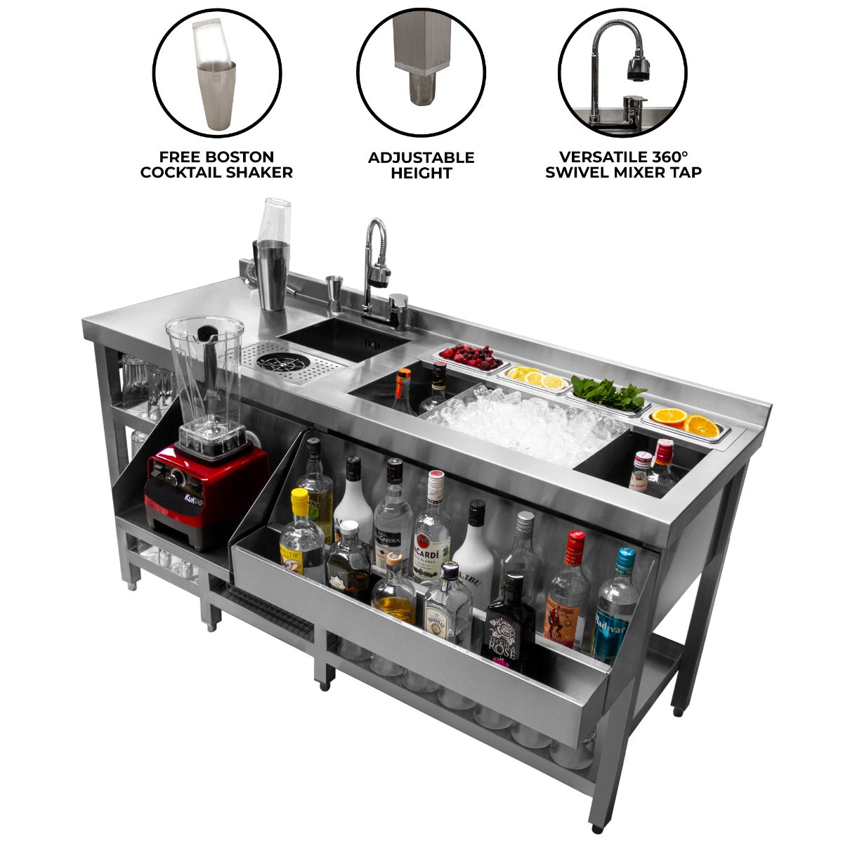Deluxe Home Cocktail Bar Station