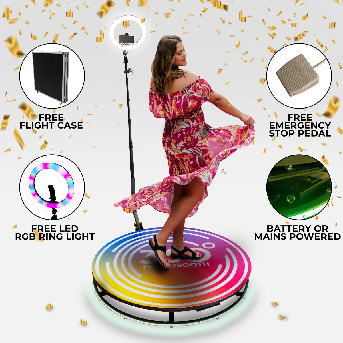 360-Degree Photo Booth – 115 cm Diameter